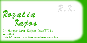 rozalia kajos business card